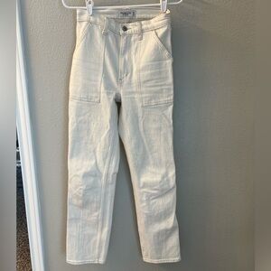 Abercrombie cream denim jeans